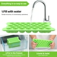 thumbnail image 4 of Mini Ice Cube Tray with Lid and Bin: TINANA Hexagonal Small Ice Trays for Freezer - Easy Release Honeycomb Nugget Ice Tray with Lid - Bright Green, 4 of 7