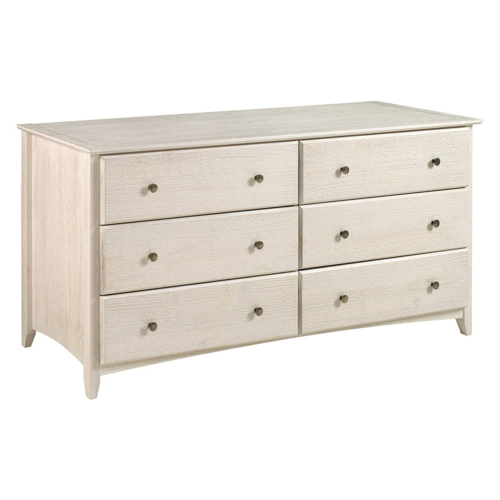 Shaker Style 6 Drawer Dresser Multiple Finishes