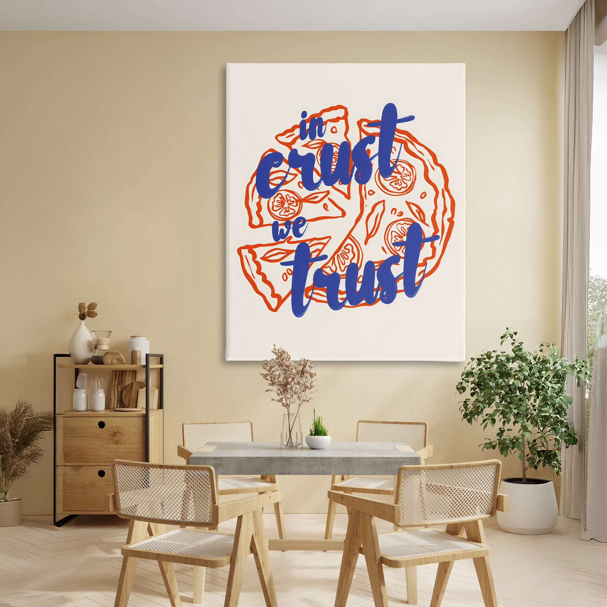Stupell Industries In Crust We Trust Pizza Canvas Wall Art, design by The Prints Vibe