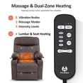 thumbnail image 5 of MCombo Small Size Electric Power Lift Recliner Chair Sofa with Massage and Dual Heating, Adjustable Headrest for Elderly People Petite, USB Ports, Extended Footrest, Faux Leather 7111 (Dark Coffee), 5 of 9