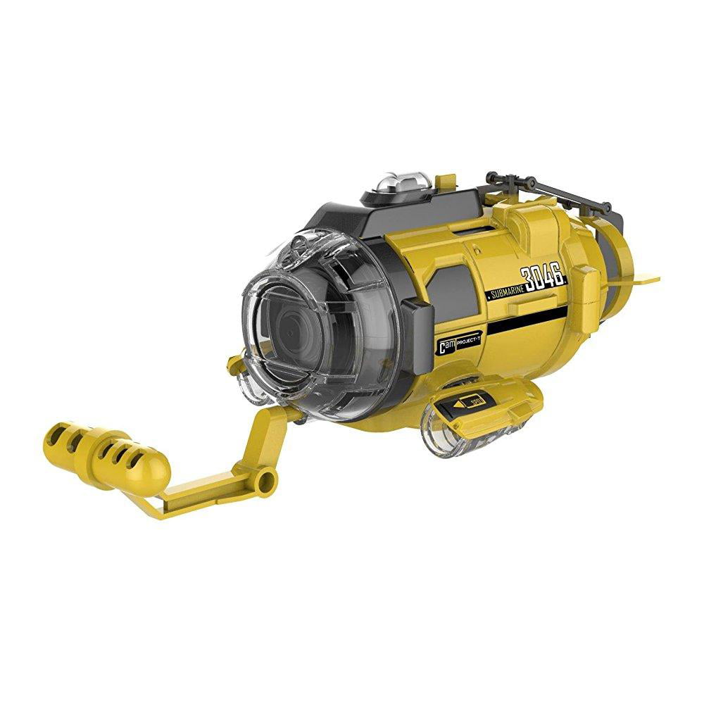 SpyCam Aqua RC Radio Remote Control Toy Submarine with Camera and LED Light 4.4" 