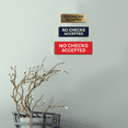 thumbnail image 5 of Basic No Checks Accepted Sign (Walnut) - Medium, 5 of 5