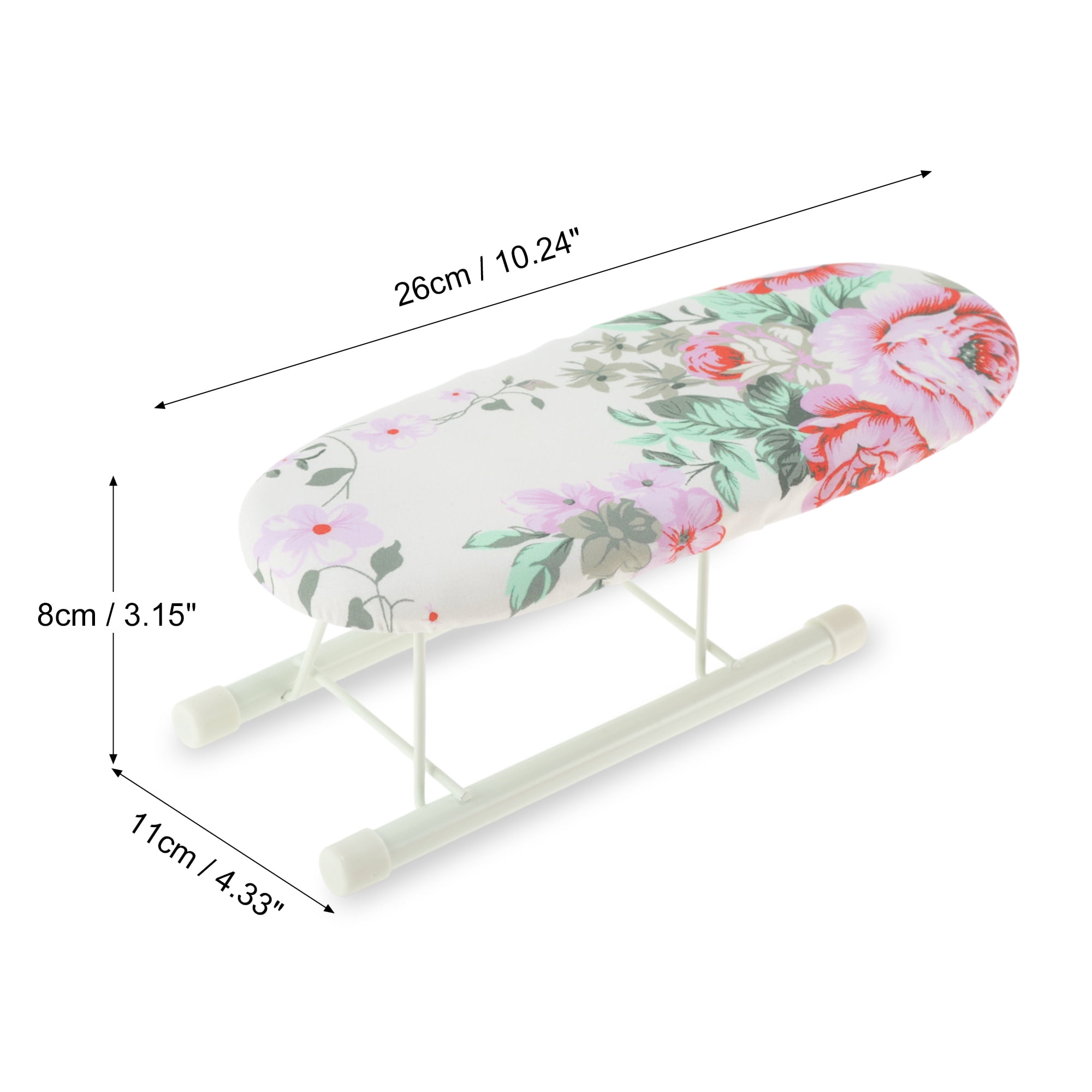 Unique Bargains Collapsible Mini Ironing Board Efficient Ironing Pink, White