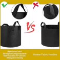 thumbnail image 2 of 5-Pack 7 Gallons Non-woven Fabrics Grow Bags For Tomatoes Seed Breathable Plant, 2 of 4