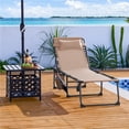 thumbnail image 2 of Renwick Outdoor Folding Tanning Chair with 5 Back Position, Beige, 2 of 8