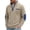 T-Khaki mens pullover, variant on cllios Quarter Zip Pullover Men Waffle Long Sleeve Mock Neck Sweatshirt Solid Color Casual Sweatshirts No Hood Loose Fit Basic Sweatshirts Blue S-XXXL