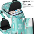 thumbnail image 4 of Sling Backpack,Turquoise Christmas Tree Pattern Crossbody Bag with Water Bottle Holder,Waterproof Sling Bag for Men/Women with Chest Phone Holder for Hiking,Travel, 4 of 6