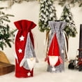 thumbnail image 2 of 4 Uds. Fundas para botellas de vino de gnomo navideño, bolsas para botellas de vino hechas a mano, decoraciones para fiestas de mesa, regalo Rojo Verde, 2 of 5