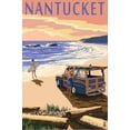 thumbnail image 2 of Art.com Nantucket, Massachusetts - Woody on Beach Stretched Canvas Print Wall Art by Lantern Press, 12" x 18", 2 of 4