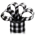 thumbnail image 2 of Yuarrent Navidad con cable cinta a cuadros arpillera decoración ducha manualidades negro blanco 5m Type3 NO3, 2 of 6