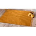 thumbnail image 6 of Bedding Craft Boho Hand-Woven Cotton Bathroom Rug, Tufted with Tassels, 2 x 3 ft, Mustard, 6 of 9