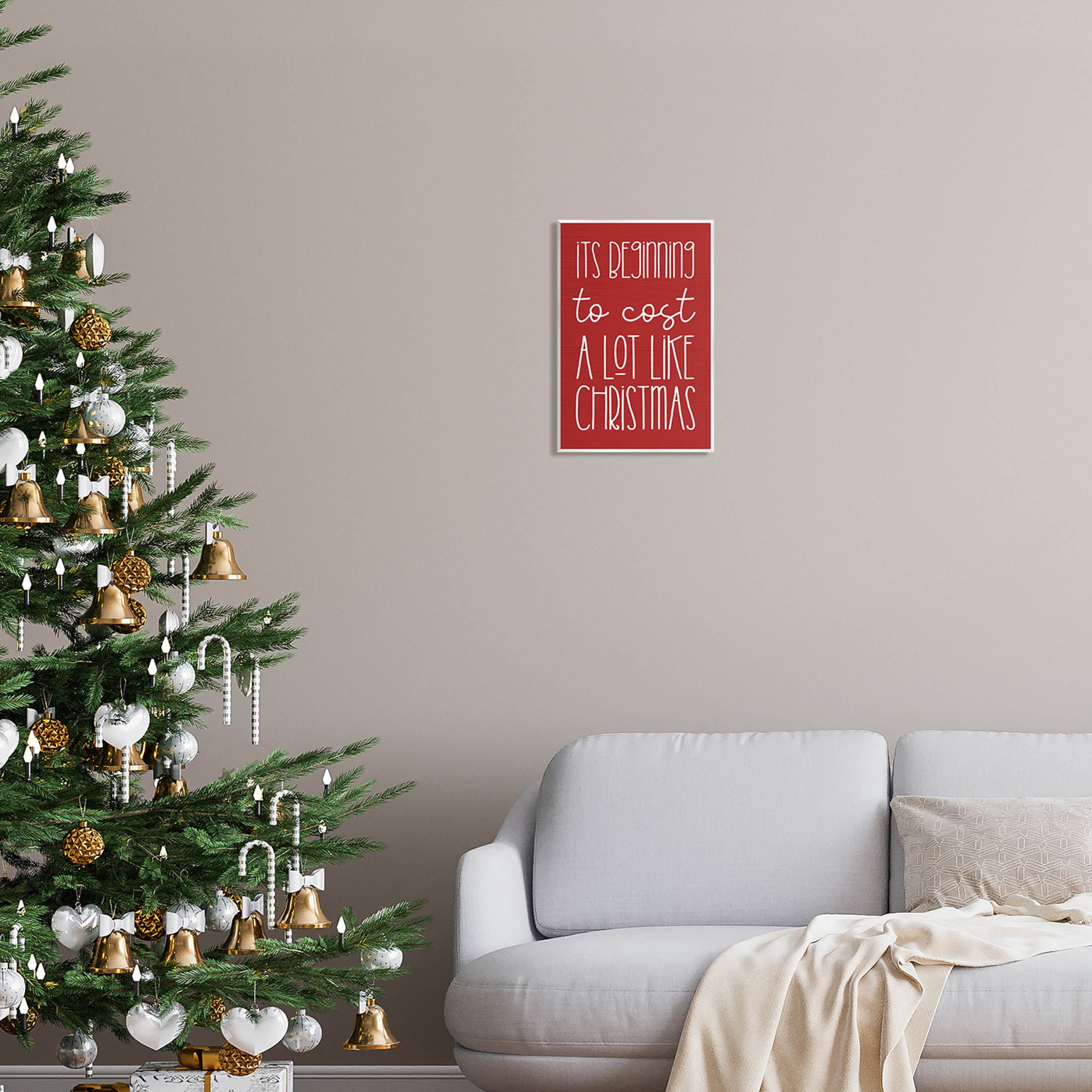 Cost A Lot Like Christmas Funny Phrase Holiday Graphic Art Unframed Art Print Wall Art