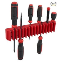 Magnetic Screwdriver Rack Tool Organizer - 15 Screwdriver Holder for Toolbox, Service Cart & Work Area - Metal Tool Storage - Oil & Fuel Resistant