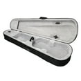 thumbnail image 5 of Tcbosik Cloth Fluff Triangle Shape Violin Box, Violin Case with Silver and Gray Lining for 4/4 Violin, Travel Violin Case Bag, Black, 5 of 5
