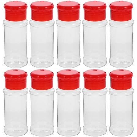 Masteelf  10 Pcs Small Spice Containers Shaker Seasoning Bottles Shakers Red
