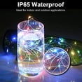 thumbnail image 4 of Cadena de luces LED para botellas, 2 m, 20 luces LED para botellas, luz LED para tapa de botella, decoración de alambre plateado flexible impermeable para fiestas, bodas (coloridos), 4 of 5