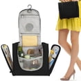 thumbnail image 2 of Travel Toiletry Bag, Makeup Cosmetic Shaving Organizer Kit, for Men & Women-Great Holiday Gift Idea Black, 2 of 7