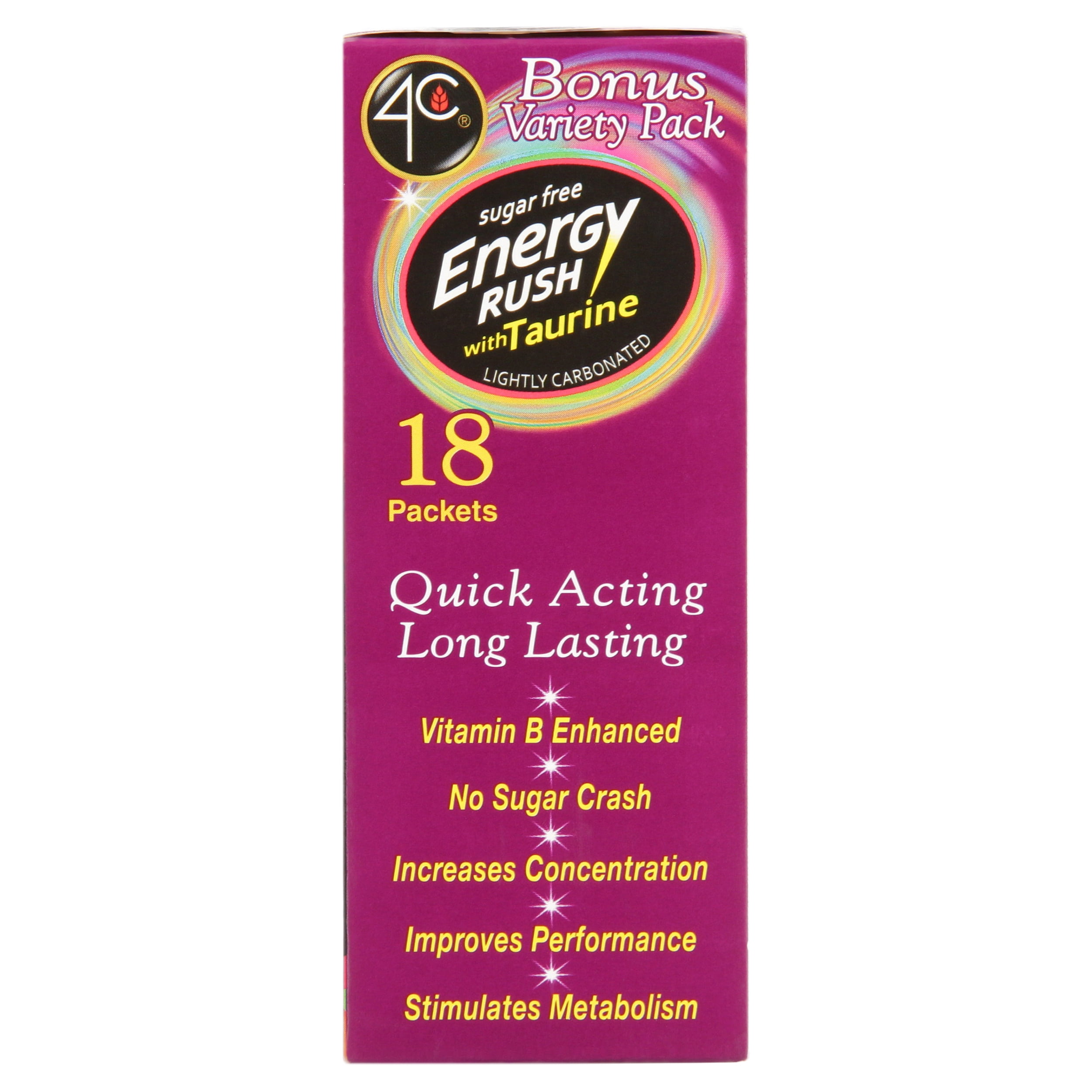 4c energy rush with taurine variety pack drink mix 4c energy rush with taurine variety pack drink mix