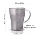 thumbnail image 3 of Vjnyvs Vintage Pure Titanium Coffee Mug Portable Beer Stein Tumbler with Handle Silver Retro Cold Water Mug for Indoor Outdoor, 3 of 6