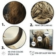 thumbnail image 3 of Designart "Monochromatic Scene Of Grazing Yaks" Yaks Floater Framed Wall Art Living Room, 3 of 5