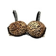 thumbnail image 2 of Victoria's Secret Shine Rhinestone Logo Strap Bombshell Add 2 Cups Push Up Swim Top Leopard Size 36B NWT, 2 of 3
