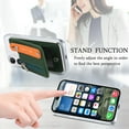 thumbnail image 3 of Allytechgroup iPhone 16 Plus Case with Cards Holder & Hand Strap, Clear Back Cover Shockproof Drop Protective Anti-Yellowing Bumper Phone Case for Apple iPhone 16 Plus, Darkgreen, 3 of 11