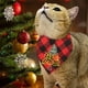 thumbnail image 1 of Pet Christmas Classic Tartan Plaid Dog Bandana Dog Scarf Geometric Merry Christmas Pet Costume For Small Medium Large Dogs Cats Pet, 1 of 6