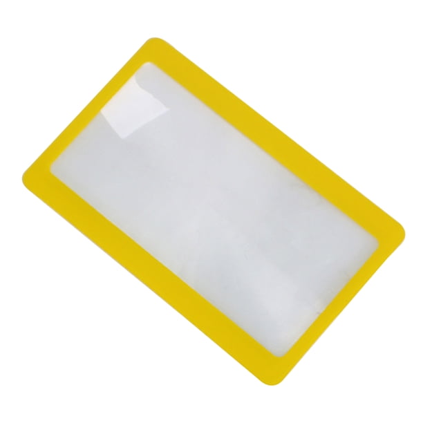 Lupa de bolsillo con lente Fresnel de PVC de 3 aumentos, tamaño tarjeta de crédito, marco de PVC, lente cuadrada de alta seguridad, lupa con forma de tarjeta de crédito.