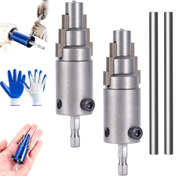 2026 New Broken Pipe Extractor Tool, Broken Pipe Extractor Tool, Pipes Threading Tool, Internal Pipes Wrench with 40CRV Steel Hex Shank for 1/2", 3/4", 1" (B-2PCS)