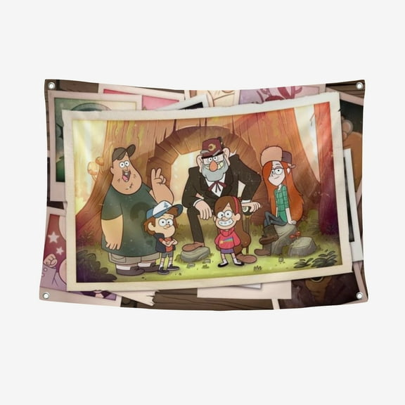 Gravity Falls Banner Background Backdrop 3.28*4.92FT/100*150CM