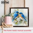 thumbnail image 6 of 2D Flat, 1pc Chic Bluebirds Flowers Art Wooden Sign, 8 Inch Frame Farmhouse Style Wall Decor for Bathroom, Garden, Cafe, Office Ideal Gift for Holidays, Bird Decor, 6 of 9