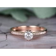 thumbnail image 2 of Round cut 1.25 ct Moissanite & Moissanite Wedding Ring with 18k Gold Plating, 2 of 4