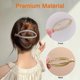 thumbnail image 2 of Pinzas para el pelo para mujer, 2 uds., pinzas para el pelo francesas para cabello grueso, pinza para el pelo de pico de pato con purpurina ovalada plana de Metal con diamantes de imitación grandes TUNC Sencillez, 2 of 5