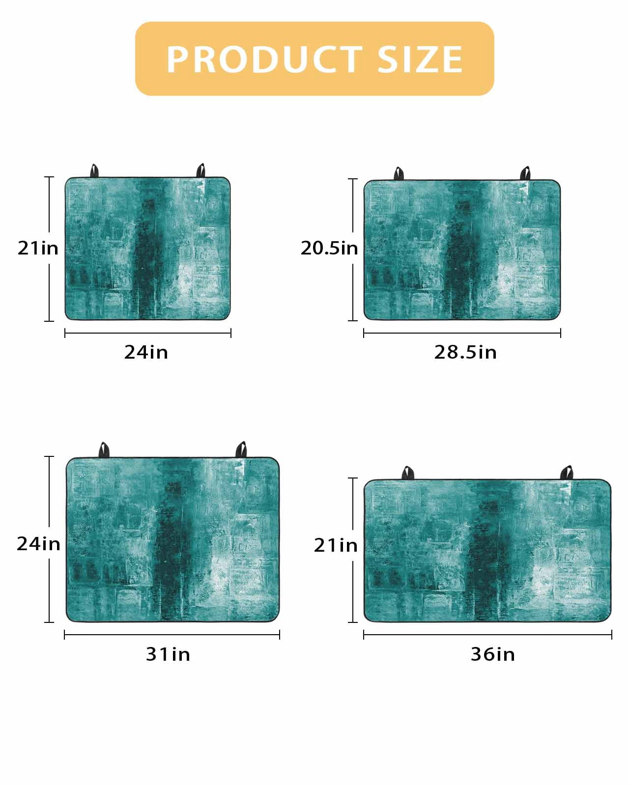 nqOlkjepod Large Induction Cooktop Protector Mat 24"x21", Teal Stove Top Covers for Electric Stove, Retro Oil Painting Modern Abstract Art Aesthetics Stove Burner Cover Mats, Glass Top Stove Cover