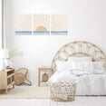 thumbnail image 4 of Boho Wall Art Set of 3, Neutral Geometric Sun Rising on the Sea Minimalist Art Framed Canvas Prints Artwork, Mid Century Modern Boho Sun Wall Art Decor for Bathroom, Bedroom, Living Room, Office, 4 of 6