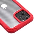 thumbnail image 3 of Apple iPhone 12 Pro Max /6.7" Phone Case Transparent Carbon Fiber Hybrid Armor Shockproof Rugged TPU Silicone Protective [CLEAR / RED] Cover for iPhone 12 PRO MAX, 3 of 6