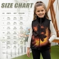thumbnail image 3 of Xoenoiee Wolf Fire Print Boys Fleece Jacket Lightweight Vest Cozy Sleeveless Cardigan Zipper Waistcoat Outerwear with Pocket, Size 2T, 3 of 7