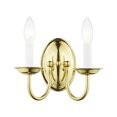thumbnail image 2 of Livex Lighting 4152-02 Home Basics 2 Appliques en Laiton Poli Clair, 2 of 4