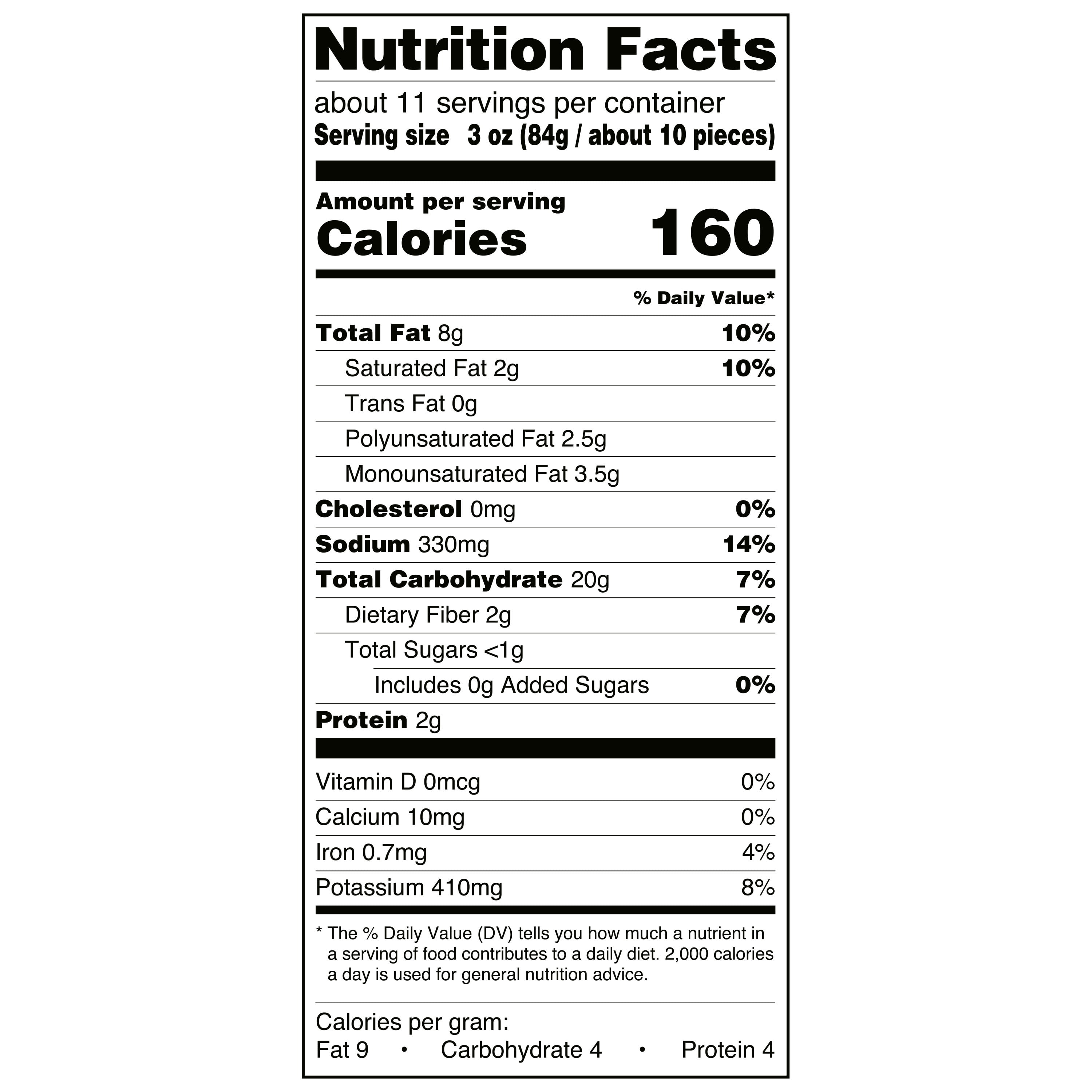Tater Tots Nutrition Facts Label Bios Pics