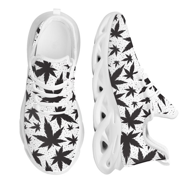 Zapatillas deportivas para mujer, superventas, con estampado 3D de hojas de marihuana, zapatos planos para mujer, plataforma transpirable.