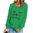 thumbnail image 6 of Craaazy Women's St Patricks Day Sweatshirts with Green Shamrock, 6 of 6