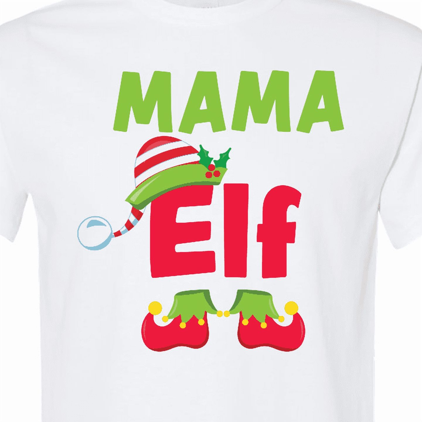 Inktastic Christmas Mama Elf T-Shirt