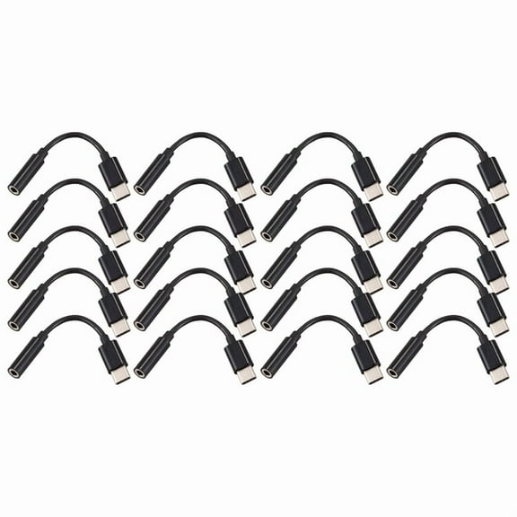 20X USB C to 3.5mm Headphone/Earphone Jack Cable Adapter,Type C 3.1 Male Port to 3.5 mm Female for Moto Z