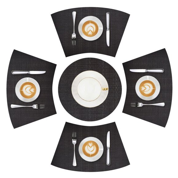Wedge Shaped Placemats Round Dining Table