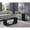 Black, variant on Homestock Eclectic Elegance Coffee Table, Rectangular Shape With Open Bottom Shelf For Essentials, Easy Assembly, 42" X 18" X 18"-Color:White