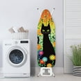 thumbnail image 3 of HELLHERO Floral and Black Cat Ironing Board Cover, 15x54 Inch Standard Ironing Board Cover with Elastic Edge and Hook and Loop Fasteners Scorch and Stain Resistant Cotton Ironing Cover, 3 of 5