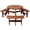 Brown, variant on The Iron Hearth Wooden Picnic Dining Table, for Patio/Garden, Comfortable Design, Kid-Friendly Tabletop, With Storage