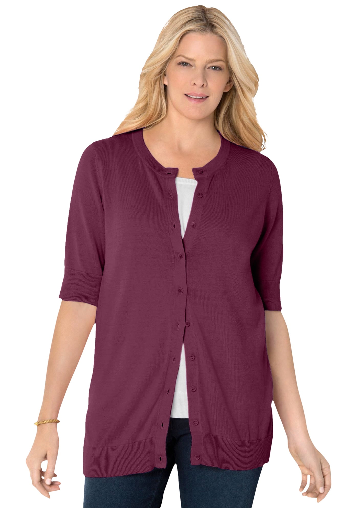 Woman Within - Woman Within Women's Plus Size Perfect Elbow-Length