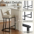 thumbnail image 3 of Usaint Modern C-Shaped Counter Stools Set of 2 Ergonomic Kitchen Bar Stools for Kitchen Island, Counter, Home,Beige, 3 of 7