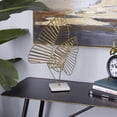 thumbnail image 2 of DecMode Iron Glam Gold Metallic Fern Leaf Table Top Décor 11"W x 17"H, 2 of 9